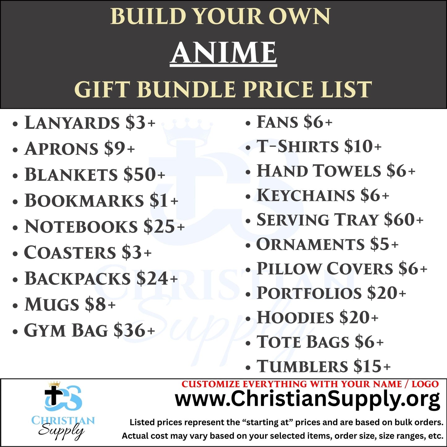 anime gift bundle | custom apparel and personalized merch for anime fans & events