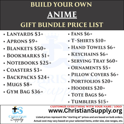 Anime Gift Bundle | Custom Apparel and Personalized Merch for Anime Fans & Events