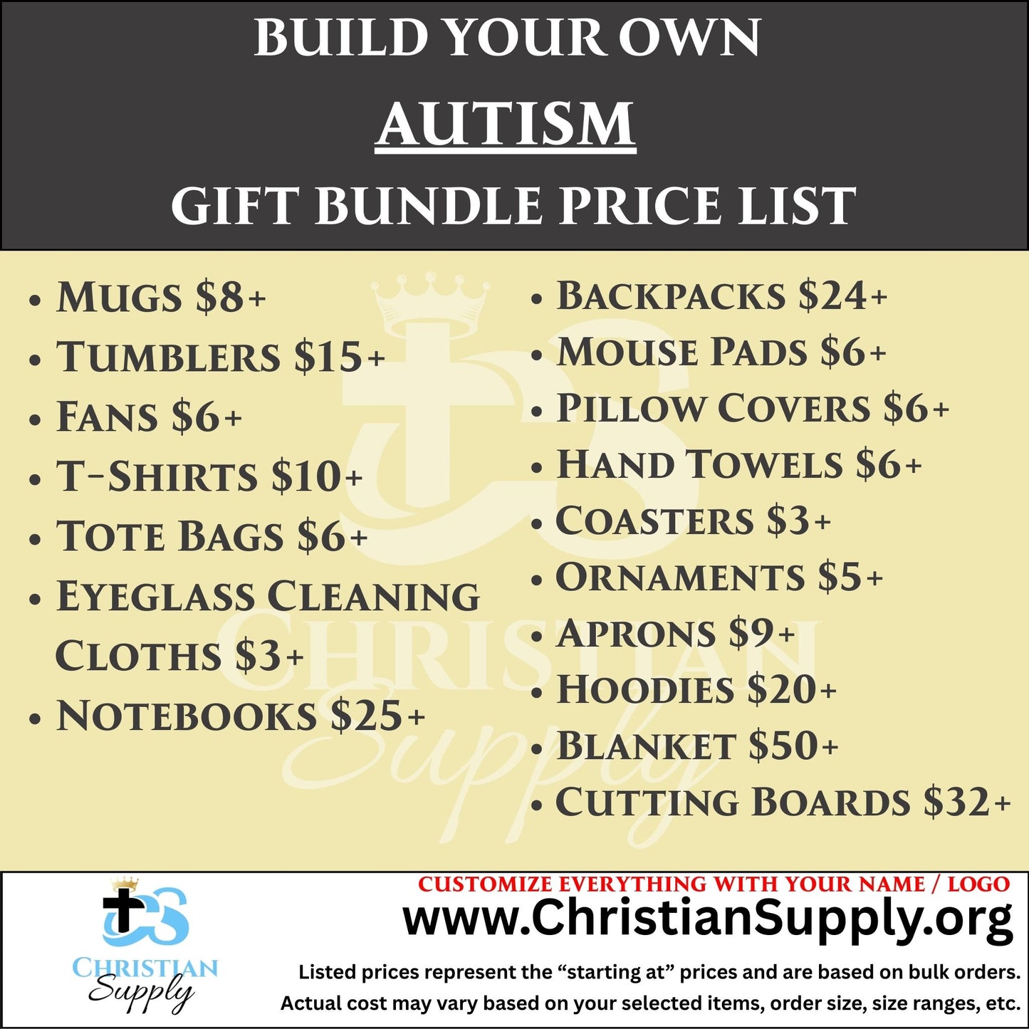autism awareness gift bundle | personalized apparel and custom keepsakes for supporters and advocates