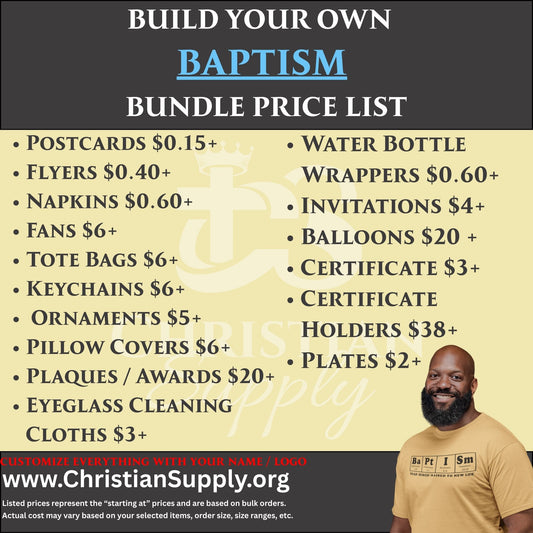 Baptism Gift Bundle | Personalized Celebration Favors and Keepsakes for Church Ceremonies
