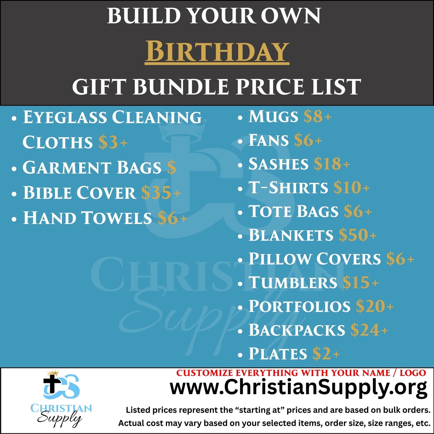 custom birthday gift bundle | personalized christian celebration gifts and keepsakes for all ages