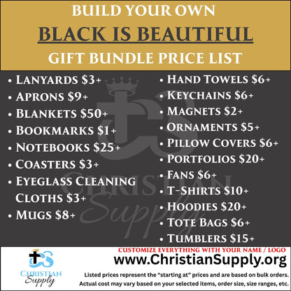 Black Is Beautiful Gift Bundle | Custom Apparel and Keepsakes Celebrating Black Excellence