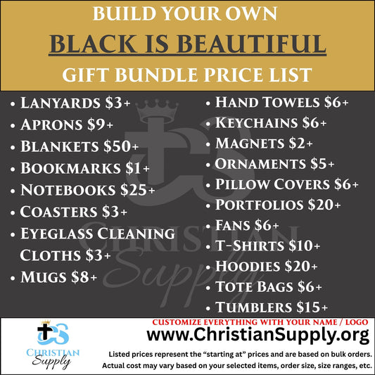 Black Is Beautiful Gift Bundle | Custom Apparel and Keepsakes Celebrating Black Excellence