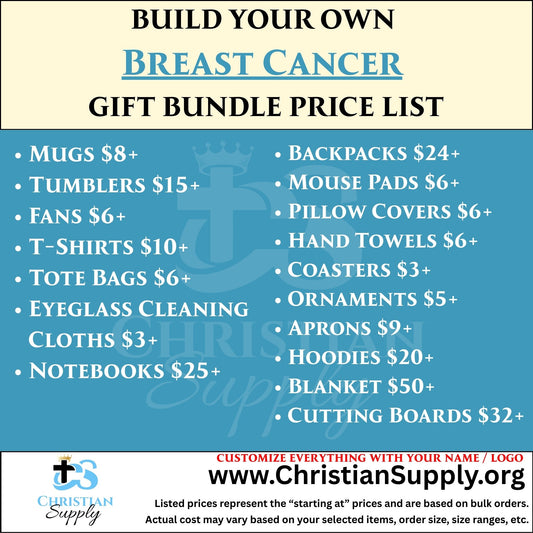 Breast Cancer Gift Bundle | Personalized Awareness Gifts and Support Keepsakes