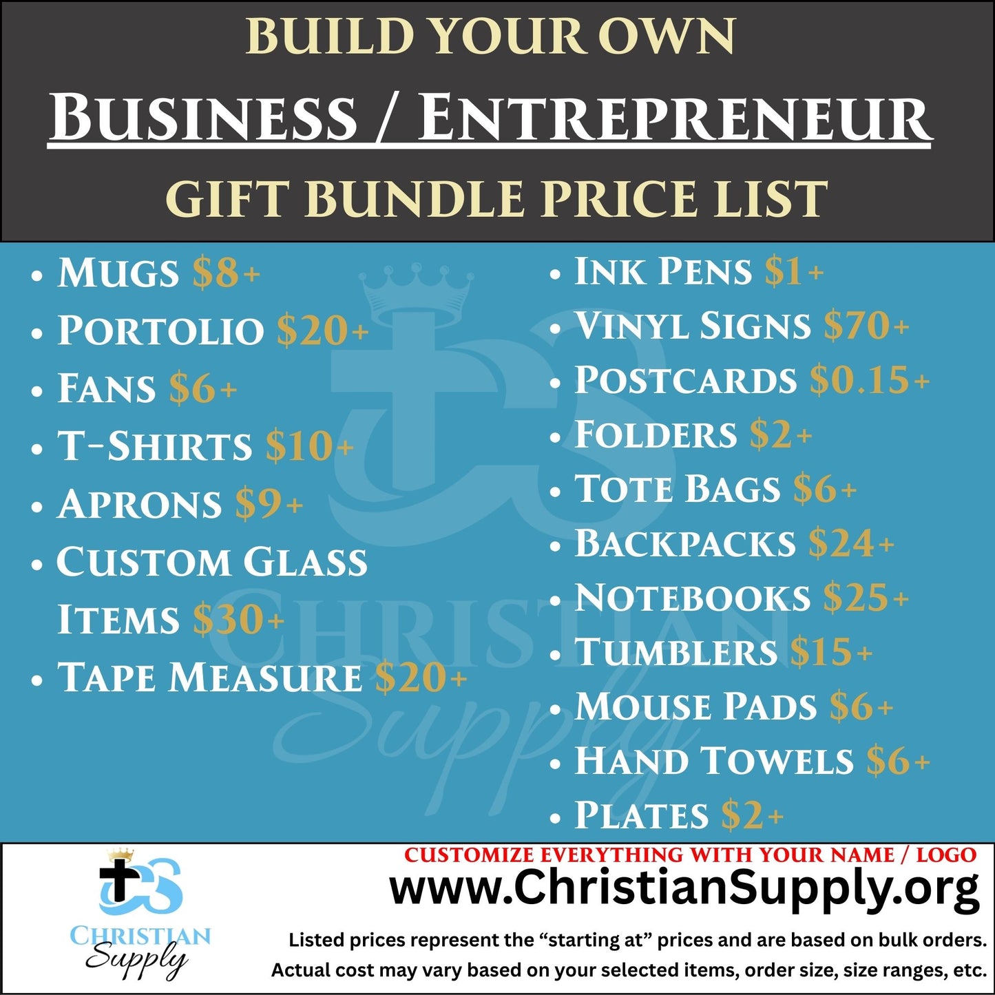 custom business and entrepreneur gift bundle | personalized tools and branding gifts for small business owners