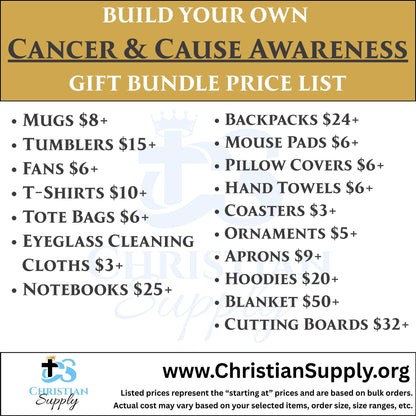 Cancer and Cause Awareness Gift Bundle | Personalized Support and Fundraising Gifts for Health and Advocacy