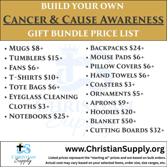 Cancer and Cause Awareness Gift Bundle | Personalized Support and Fundraising Gifts for Health and Advocacy