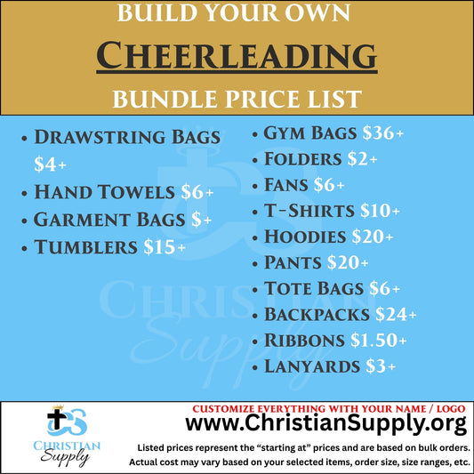 Custom Cheerleading Team Bundle | Personalized Spirit Gifts, Uniform Add-Ons, and Squad Accessories