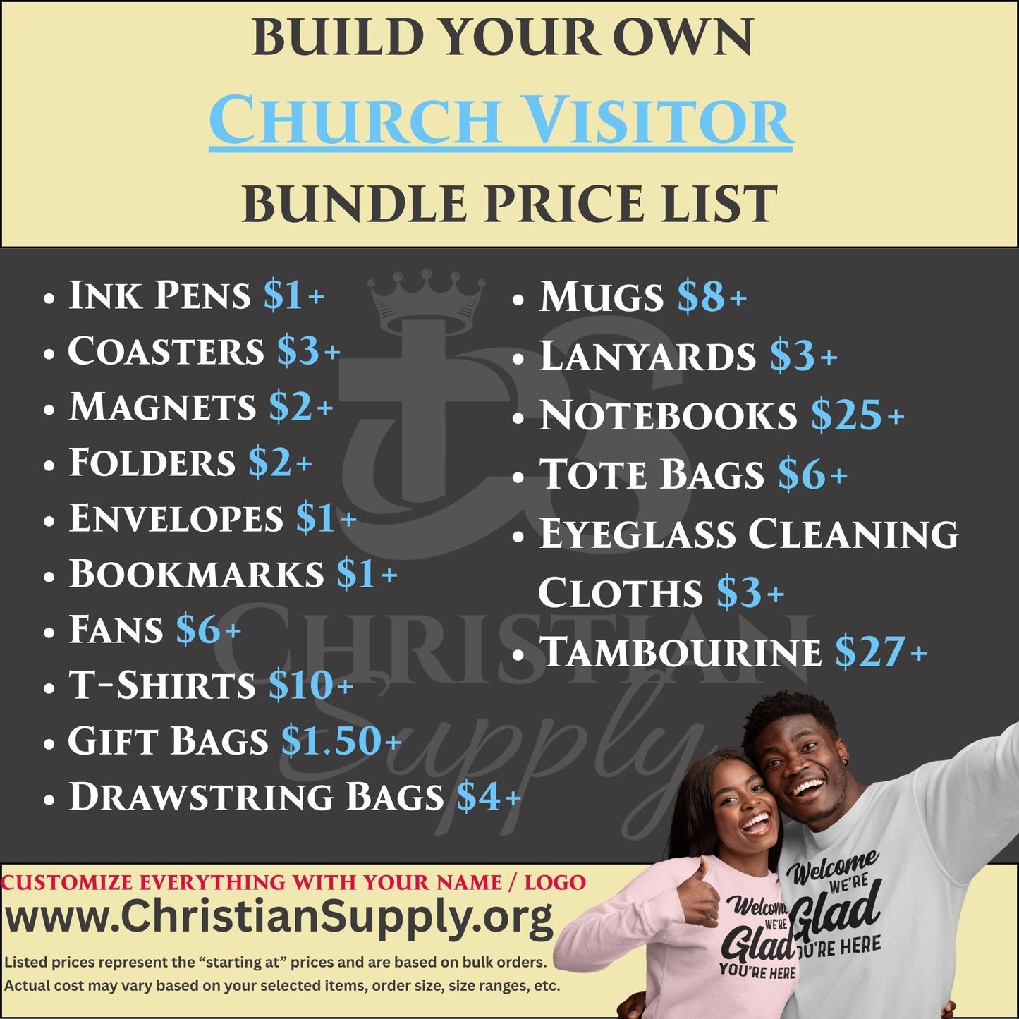 custom church visitor bundle | personalized welcome gifts for first time guests and church hospitality teams