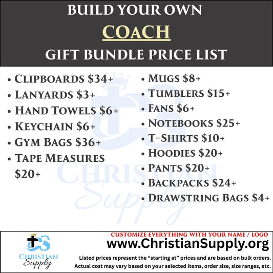 Coach Gift Bundle | Custom Team Apparel and Accessories for Sports Leaders & Trainers