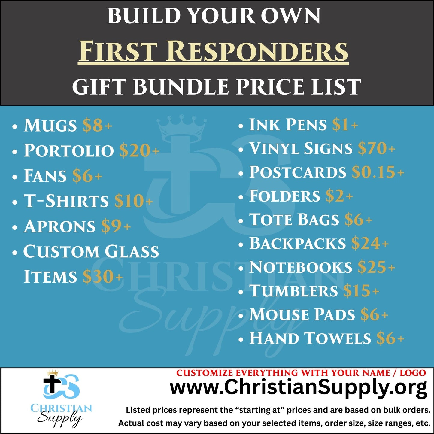 first responders gift bundle | custom appreciation gifts for firefighters, emts, nurses, and police