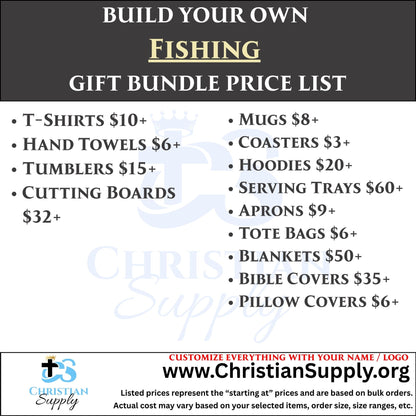 Fishing Gift Bundle | Custom Apparel and Personalized Gifts for Fishermen and Outdoor Enthusiasts