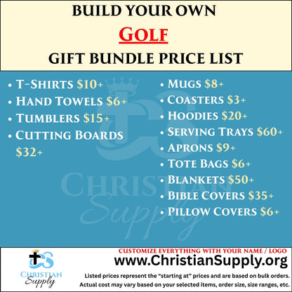 Golf Gift Bundle | Personalized Towels, Apparel, and Keepsakes for Golfers and Tournaments
