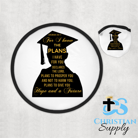 Graduate For I Know the Plans Foldable Fan - Christian Supply