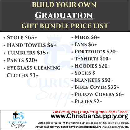 Custom Graduation Gift Bundle | Personalized Christian Keepsakes and Apparel for Graduates