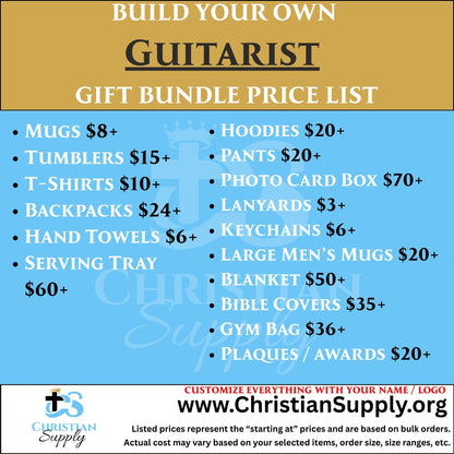 Guitarist Gift Bundle | Custom Apparel and Keepsakes for Musicians and Music Events