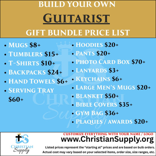 Guitarist Gift Bundle | Custom Apparel and Keepsakes for Musicians and Music Events