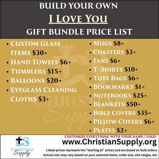 Custom I Love You Gift Bundle | Personalized Keepsake and Comfort Set for Faith Based Expressions of Love