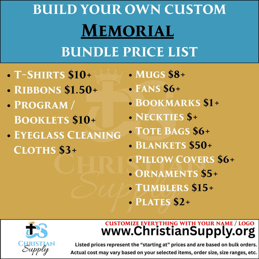 Memorial Service Gift Bundle | Custom Remembrance Favors and Keepsakes for Celebrations of Life