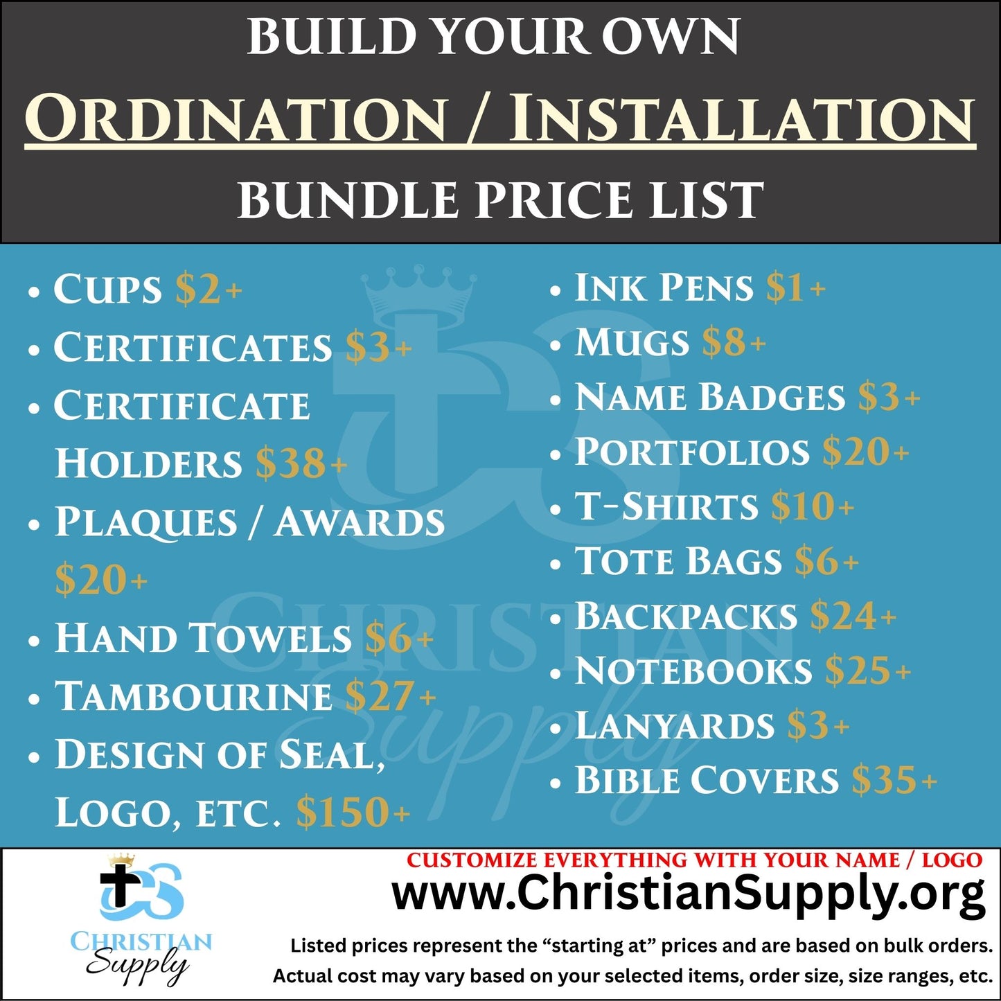 custom ordination and installation gift bundle | personalized church leadership recognition and ministry keepsakes