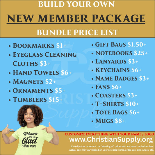 Custom New Member Welcome Bundle | Personalized Faith Based Gifts for Church Guests and New Members