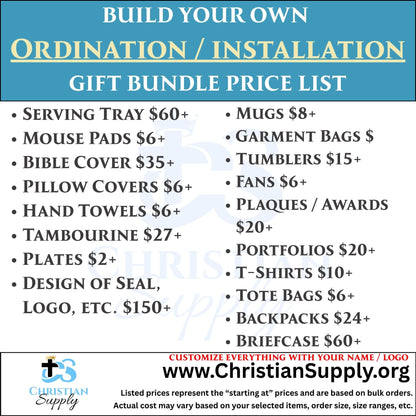 Ordination and Installation Gift Bundle | Custom Clergy Appreciation Gifts and Ministry Keepsakes