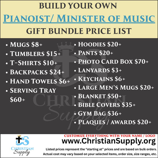 Pianist Gift Bundle | Custom Appreciation Gifts for Ministers of Music and Musicians