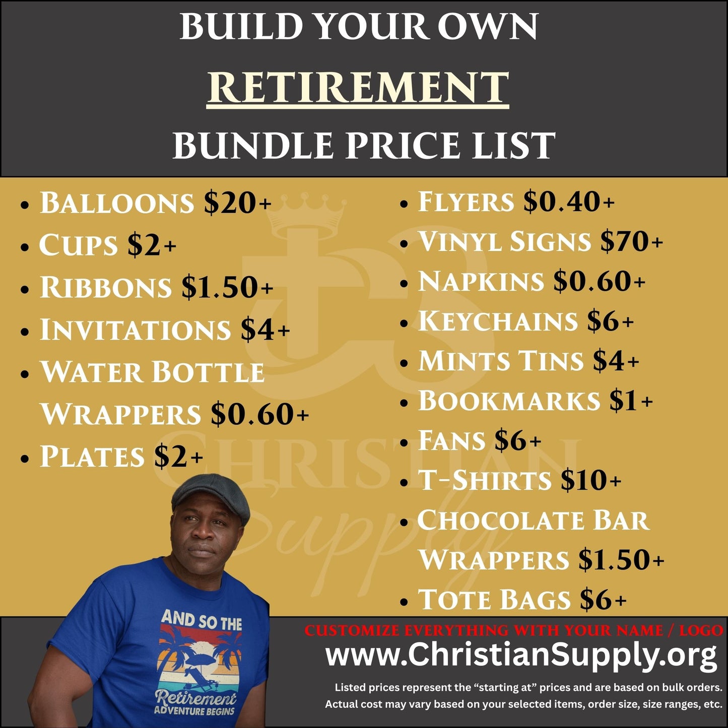 custom retirement party bundle | personalized gifts, décor, and keepsakes for retirement celebrations