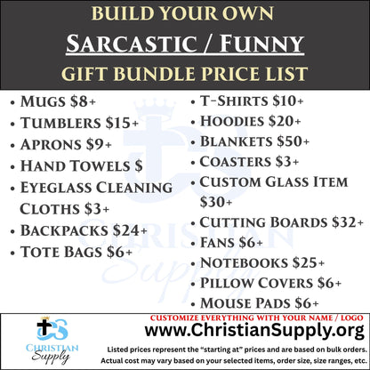 Sarcastic and Funny Gift Bundle | Personalized Humor Gifts for Birthdays, Coworkers, and More