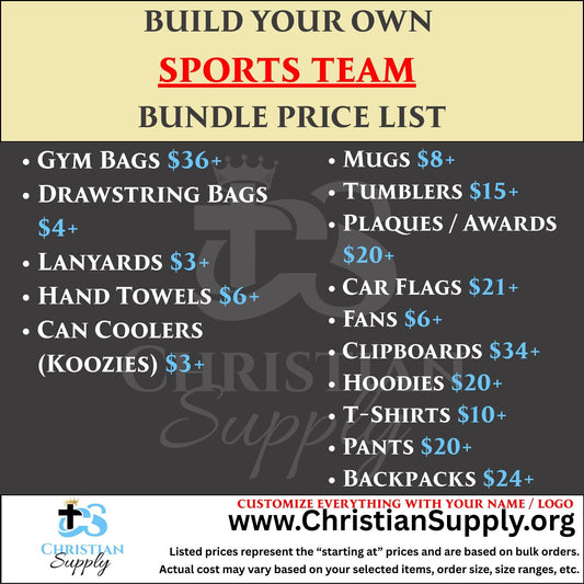 Custom Sports Team Bundle | Personalized Gear and Team Spirit Gifts for Athletes, Coaches, and Supporters