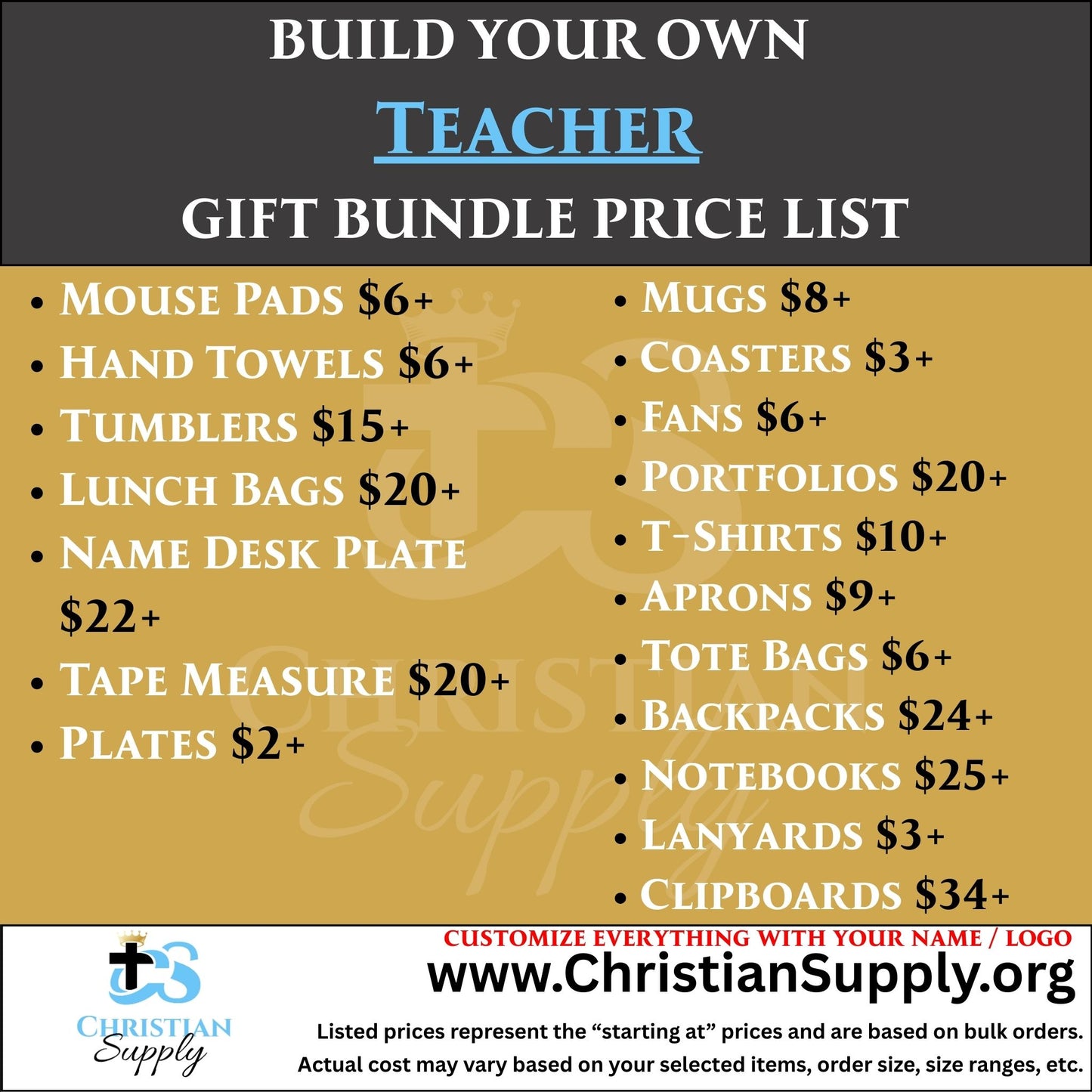 custom teacher gift bundle | personalized appreciation and classroom gifts for faith based educators