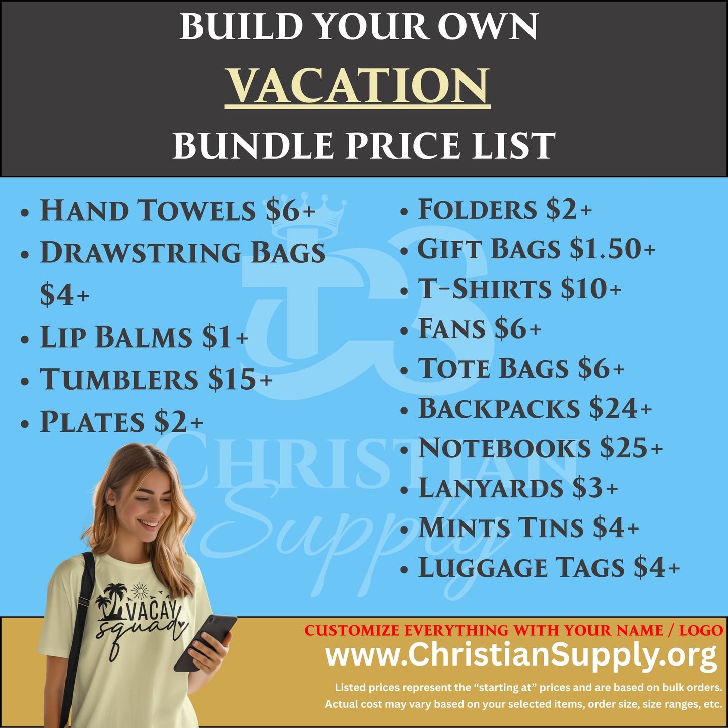 custom vacation bundle | personalized travel gifts and accessories for groups, getaways, and retreats
