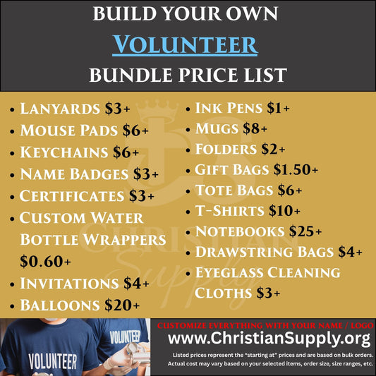 Custom Volunteer Appreciation Bundle | Personalized Gifts for Church and Community Service Teams