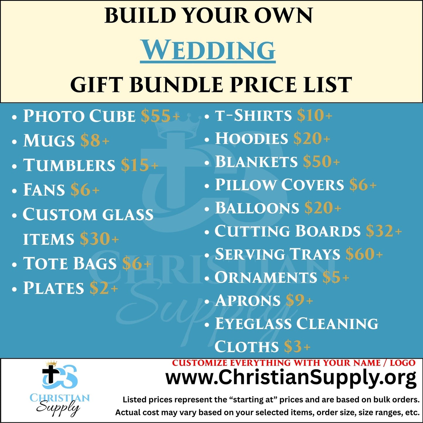 custom wedding gift bundle | personalized faith based keepsakes and home gifts for newlyweds